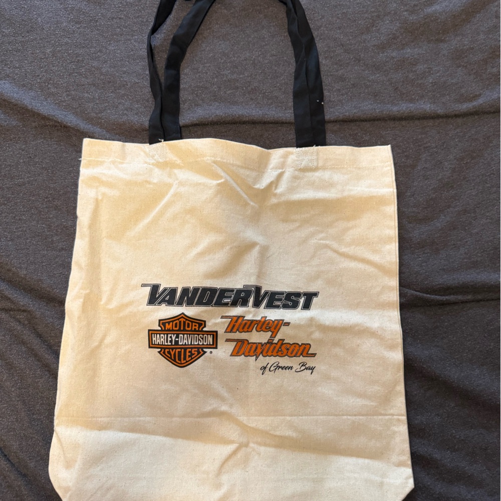 Harley-Davidson Cream Tote with Black Handles